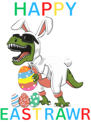 Kids Cute TRex Dino Happy East Rawr Easter Holidays 2-445