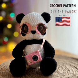 crochet pattern panda, sweet crochet, amigurumi panda, crochet panda plush, crochet animals, pattern pdf eng