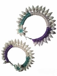 Women's handwoven hoop earrings