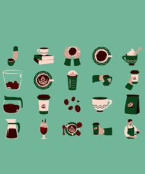 Coffee Shop Illustration Set