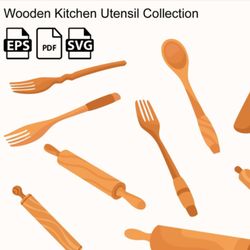 Wooden Kitchen Utensil Collection