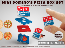 Mini DOMINO's Pizza Boxes Printable (1:6, 1:12)