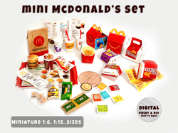 Mini McDonald's Printable (1:6, 1:12)
