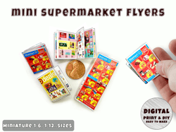 Mini Supermarket FLYERS Printable (1:6, 1:12)
