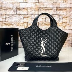 Yves Saint Laurent Icare Maxi Shopping Bag in Quilted Lambskin