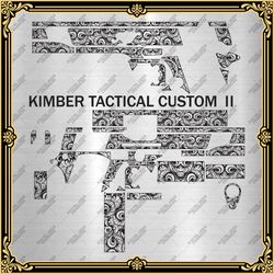 Laser Engraving Firearms Vector Design Kimber Tactical Custom ll "FILIGREE PATTERN"