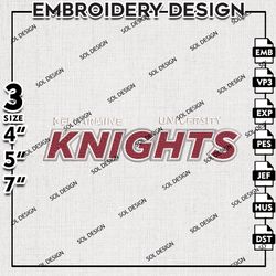 NCAA Bellarmine Knights Writing Logo Embroidery Files, NCAA Bellarmine Embroidery Design, NCAA 3 sizes Machine Emb Files