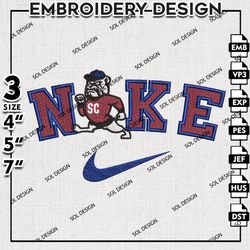 Ni.kee South Carolina State Bulldogs Logo Embroidery File, NCAA Team Embroidery Design, NCAA 3 sizes Machine Emb Files