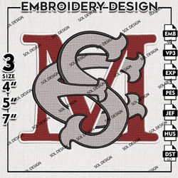 Maryland Eastern Shore Hawks NCAA Word Logo Embroidery File, NCAA Team Embroidery Design, 3 sizes Machine Emb File