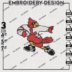Louisville Cardinals embroidery Files, Louisville Cardinals embroidery, Ncaa Louisville Cardinals, NCAA embroidery