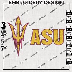 Arizona State Sun Devils embroidery Designs, Ncaa Sun Devils machine embroidery,Ncaa Arizona State Logo, NCAA embroidery