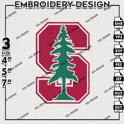 Ncaa Stanford Cardinal embroidery Designs, Stanford Cardinal machine embroidery, Ncaa Stanford Logo, NCAA embroidery