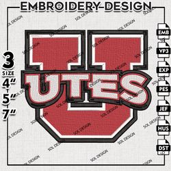 Ncaa Utah Utes embroidery Designs, Utah Utes machine embroidery, Ncaa Utah Utes Logo, NCAA embroidery