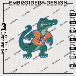 Florida Gators embroidery designs, Florida Gators embroidery files, Ncaa Florida Gators embroidery, NCAA embroidery
