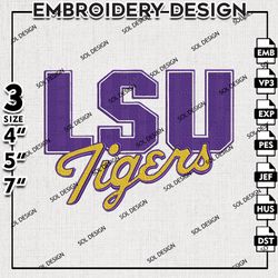 LSU Tigers embroidery design files, LSU Tigers embroidery, Ncaa LSU Tigers embroidery, NCAA embroidery