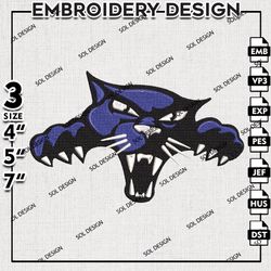 High Point Panthers Embroidery Designs, NCAA High Point Logo Embroidered, High Point Panthers machine Embroidery Designs