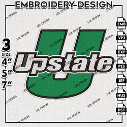 South Carolina Upstate Spartans Embroidery Designs, NCAA Upstate Logo, Upstate Spartans machine Embroidery Design Files