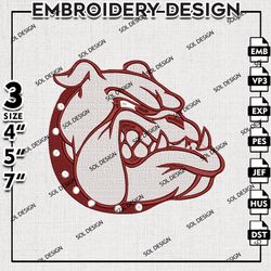 Alabama A&M Bulldogs Embroidery Design Files , Alabama A&M Logo, Alabama A&M Bulldogs machine Embroidery Designs