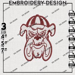 Alabama A&M Bulldogs Embroidery Design, Alabama A&M Logo, Alabama A&M Bulldogs machine Embroidery Design Files