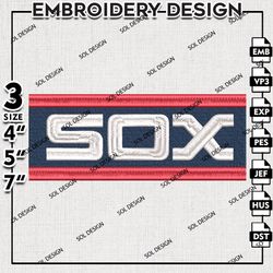 Chicago White Sox Logo Embroidery Design files, MLB Chicago White Sox Design, MLB Embroidery, machine Embroidery Design