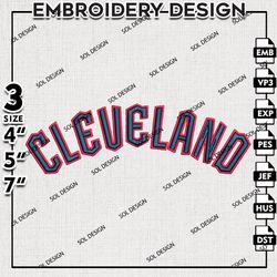 Cleveland Guardians Embroidery Design, MLB Logo Embroidery Files, MLB Cleveland Guardians Embroidery, Machine Embroidery