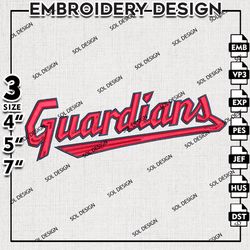 Cleveland Guardians Embroidery Design, MLB Logo Embroidery, MLB Cleveland Guardians Embroidery Files, Machine Embroidery