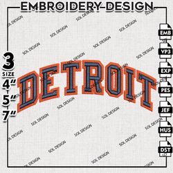 MLB Detroit Tigers Embroidery Design, MLB Logo Embroidery, MLB Detroit Tigers Logo Embroidery, Machine Embroidery Files