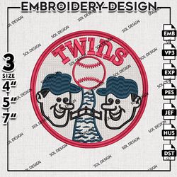 MLB Minnesota Twins Embroidery Design Files, MLB Embroidery, MLB Minnesota Twins Embroidery, Machine Embroidery