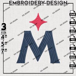 MLB Minnesota Twins Embroidery Design, MLB Embroidery, MLB Minnesota Twins Embroidery, Machine Embroidery Files
