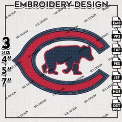 MLB Chicago Cubs Logo Embroidery Design, MLB Embroidery, MLB Chicago Cubs Embroidery, Machine Embroidery Files