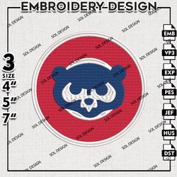 MLB Chicago Cubs Embroidery Design , MLB Embroidery Files, MLB Chicago Cubs Logo Embroidery, Machine Embroidery Files