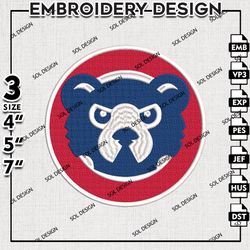 MLB Chicago Cubs Embroidery Design , MLB Embroidery, MLB Chicago Cubs Logo Embroidery Files, Machine Embroidery Files