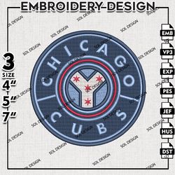 MLB Chicago Cubs Machine Embroidery Design, MLB Embroidery, MLB Chicago Cubs Logo Embroidery, Embroidery Design Files