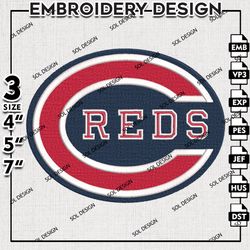MLB Cincinnati Reds Machine Embroidery Design, MLB Embroidery, MLB Cincinnati Reds Embroidery, Embroidery Design Files