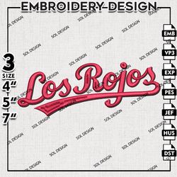 MLB Los Rojos Embroidery Design, MLB Embroidery, MLB Cincinnati Reds Machine Embroidery, Embroidery Design Files