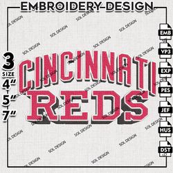 MLB Cincinnati Reds Embroidery Design, MLB Machine Embroidery, MLB Cincinnati Reds Embroidery, Embroidery Design Files