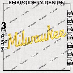 MLB Milwaukee Brewers Embroidery Design, MLB Embroidery, Milwaukee Brewers Machine Embroidery, Embroidery Design files