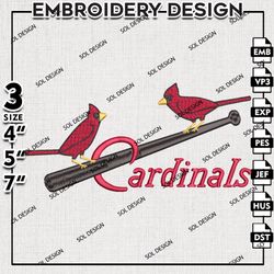 St. Louis Cardinals Embroidery Design, MLB St. Louis Cardinals Baseball Embroidery files, MLB Teams, Digital Download