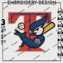 MLB Toronto Blue Jays Embroidery Design, MLB Embroidery, Toronto Blue Jays Machine Embroidery, Machine Embroidery Design