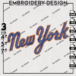 MLB New York Mets Embroidery Design, MLB Machine Embroidery, MLB New York Mets Embroidery, Machine Embroidery Design