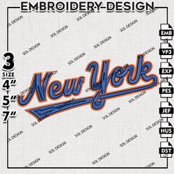 MLB New York Mets Embroidery Design, MLB Embroidery, MLB New York Mets Machine Embroidery, Machine Embroidery Design