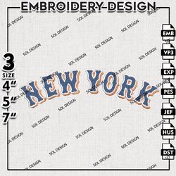 MLB New York Mets Logo Embroidery Design, MLB Embroidery, MLB New York Mets Embroidery, Machine Embroidery Design