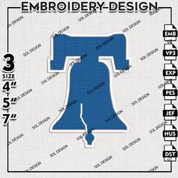 MLB Philadelphia Phillies Embroidery Design, MLB Embroidery, MLB Phillies Machine Embroidery, Machine Embroidery Design