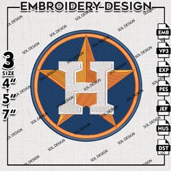 MLB Houston Astros Embroidery Design Files, MLB Embroidery, MLB Houston Astros Embroidery, Machine Embroidery Design