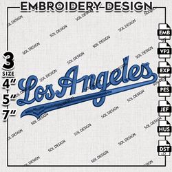 MLB Los Angeles Dodgers Embroidery Design, MLB Embroidery, MLB LA Dodgers Logo Machine Embroidery, Embroidery Design