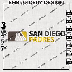 MLB San Diego Padres Embroidery Design Files, MLB Embroidery, MLB San Diego Padres Machine Embroidery, Embroidery Design