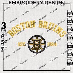NHL Boston Bruins Embroidery Design Files, NHL Machine Embroidery, NHL Boston Bruins Embroidery, Embroidery Design