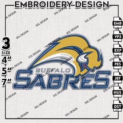NHL Buffalo Sabres Embroidery Design Files, NHL Embroidery, NHL Buffalo Sabres Machine Embroidery, Embroidery Design