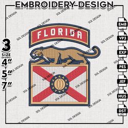 NHL Florida Panthers Embroidery Design, NHL Embroidery, NHL Florida Panthers Machine Embroidery, Embroidery Design