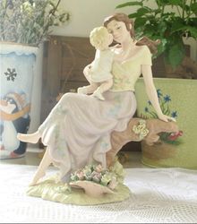 HIgh Temperature Ceramic Figure Mother and Child Time Figure